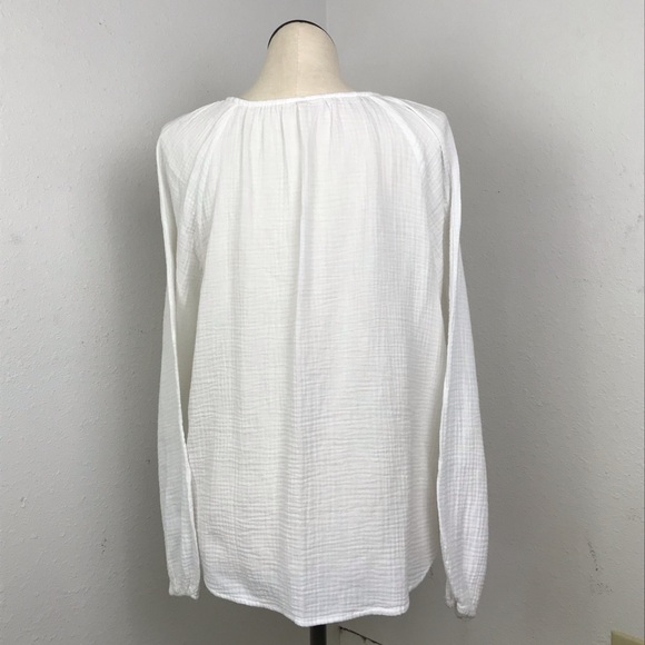 ANA Bishop Long Sleeve Gypsy Top Women’s Size XXL Color White V-Neck Pullover - Picture 3 of 13